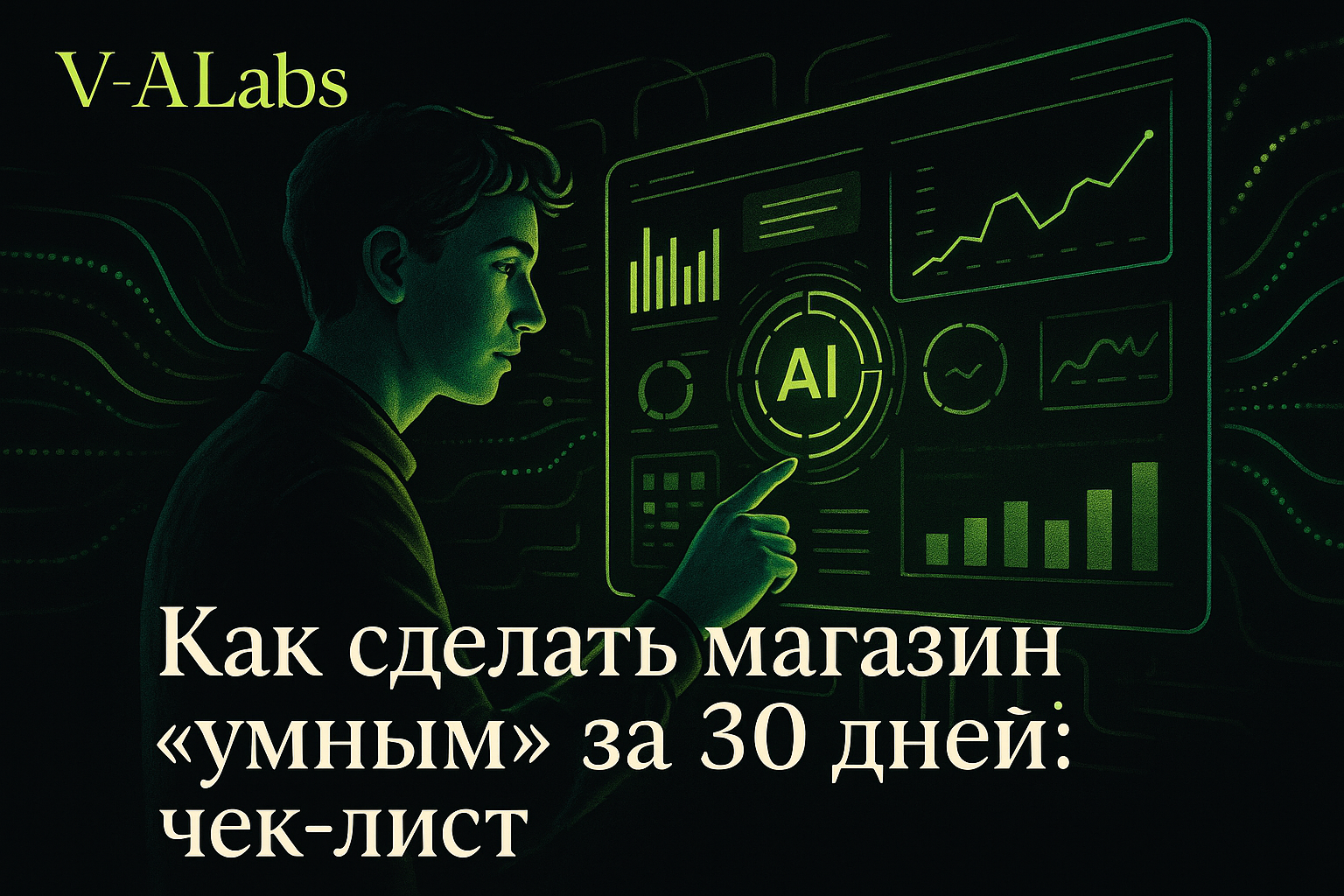 Схема умного магазина с автоматизацией процессов