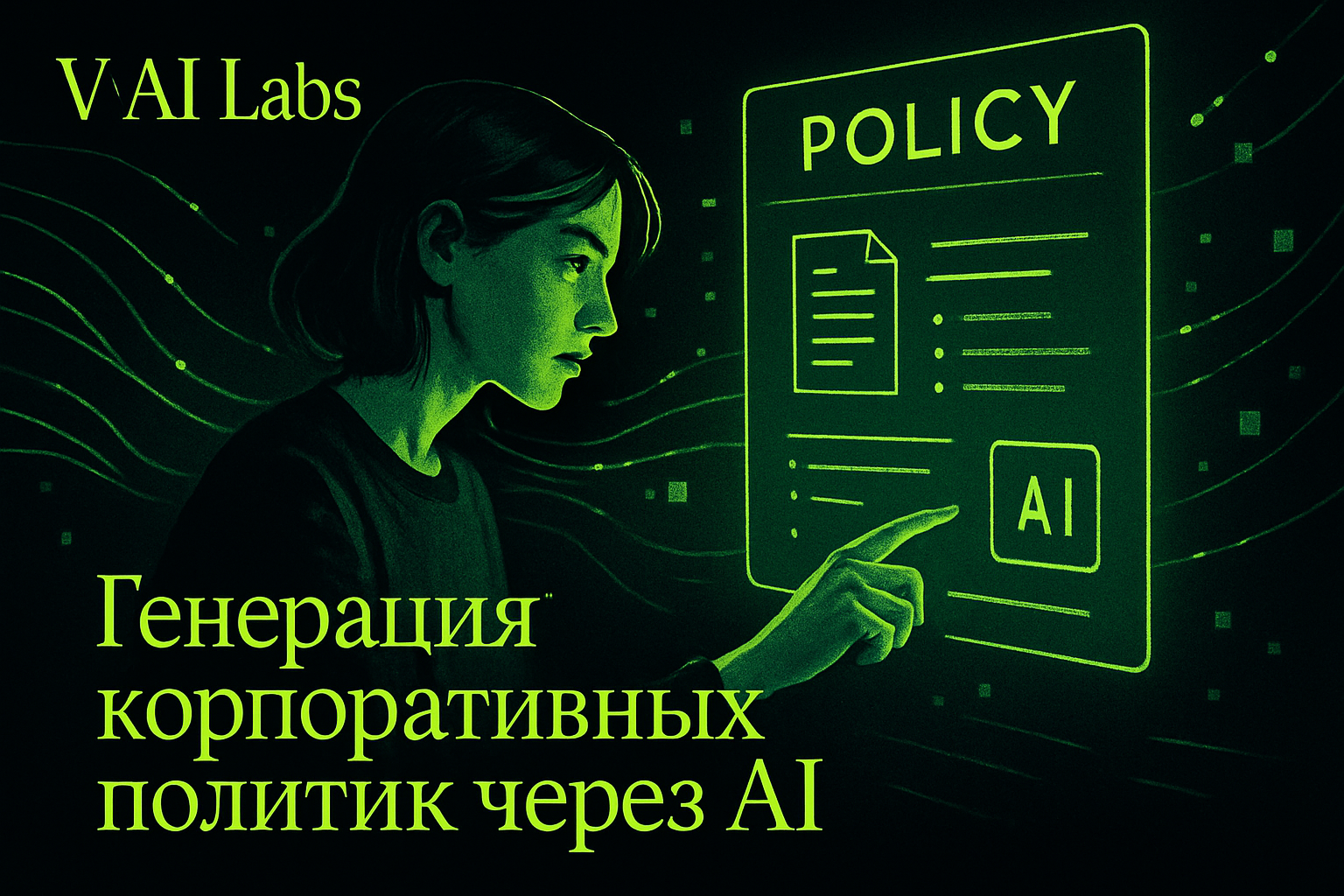 HR-специалист использует AI для генерации корпоративных политик