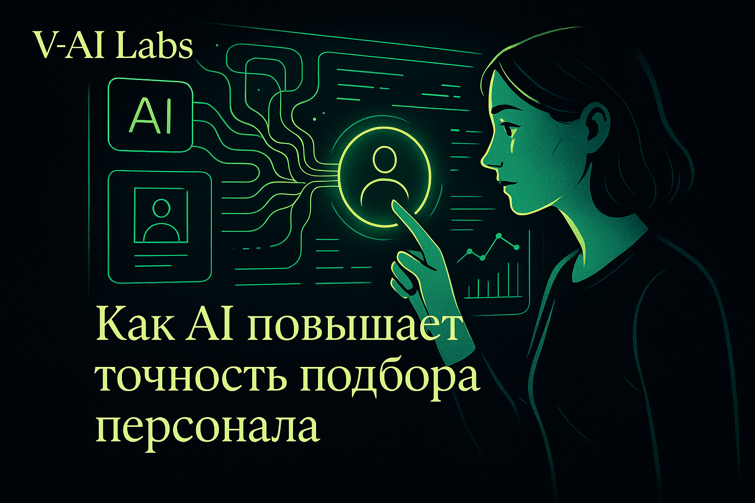 Иллюстрация: искусственный интеллект помогает HR в подборе персонала