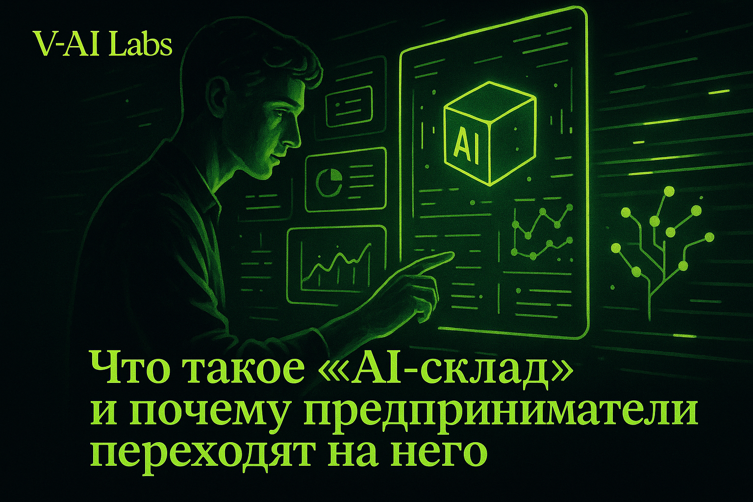 Иллюстрация концепции AI-склада для малого бизнеса