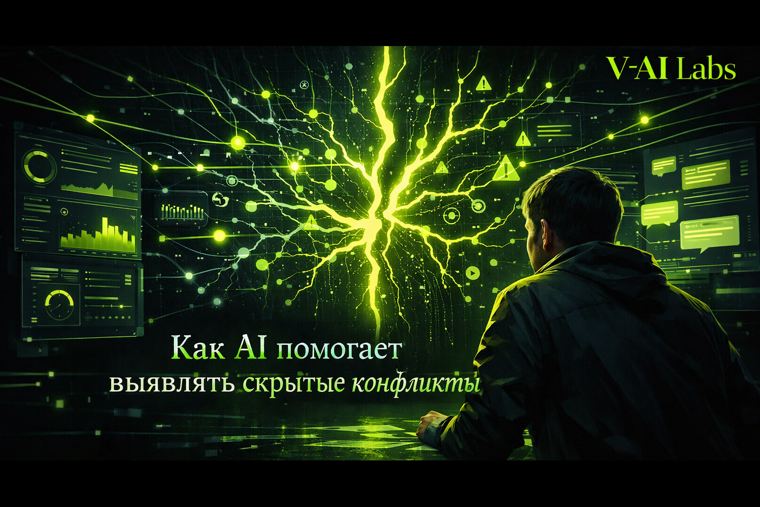 График и чат-сообщения, анализируемые ИИ для выявления конфликтов в команде