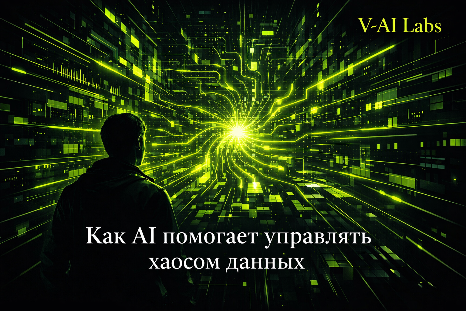 Схема, как искусственный интеллект упорядочивает хаотичные бизнес-данные