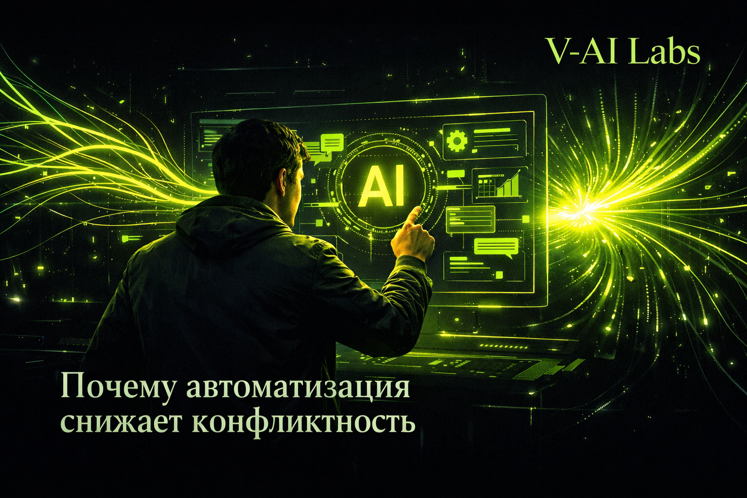 Схема автоматизации процессов в сфере услуг, снижающая количество конфликтов