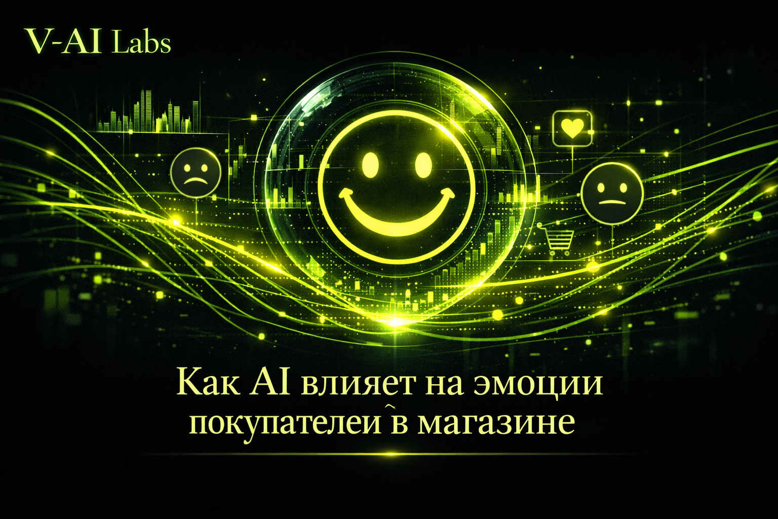 Владелец офлайн-магазина смотрит на панель с аналитикой эмоций покупателей на базе AI