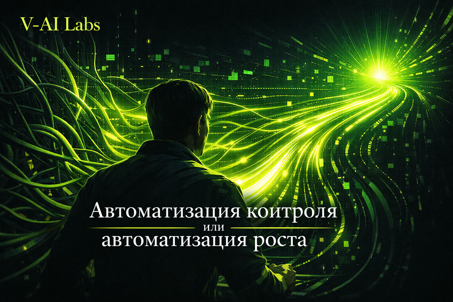Владелец малого бизнеса смотрит на дашборд с показателями роста и контроля