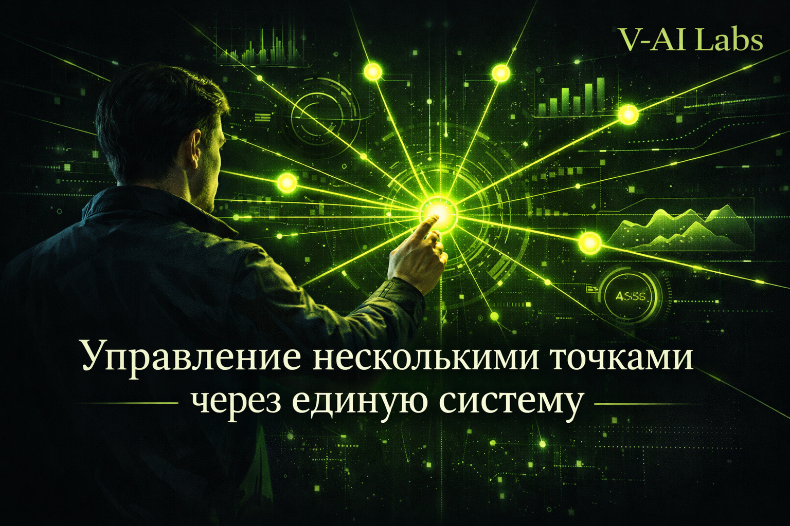 Схема управления сетью офлайн‑точек через единую цифровую систему
