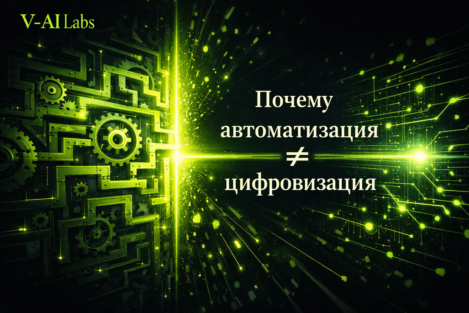 Схема отличий автоматизации и цифровизации для малого офлайн-бизнеса