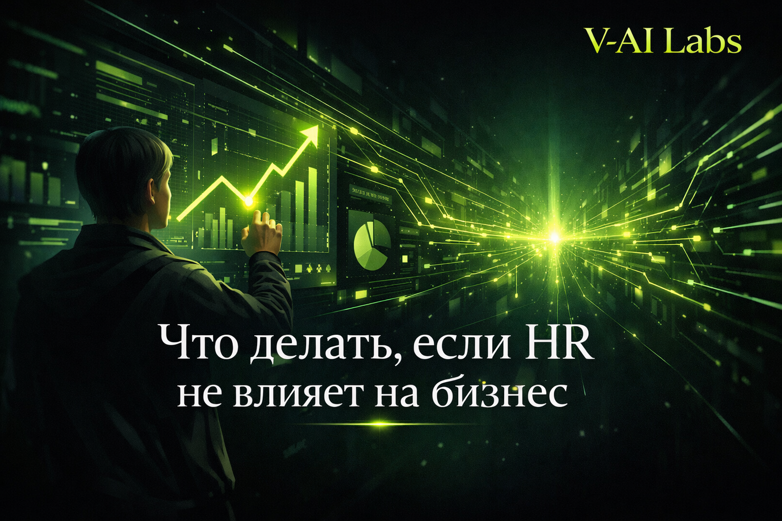 HR-специалист смотрит на бизнес-метрики и воронку найма на экране