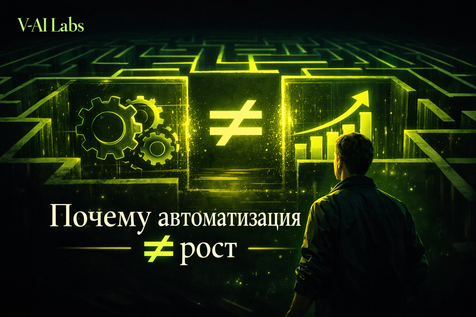 График роста бизнеса и автоматизации, не совпадающие линии