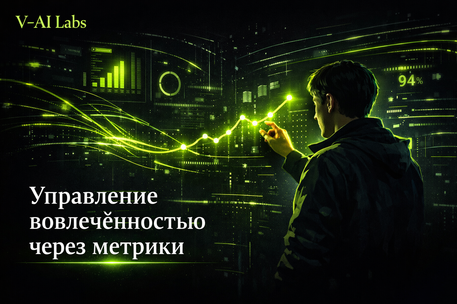 HR-менеджер анализирует дашборд с метриками вовлеченности сотрудников