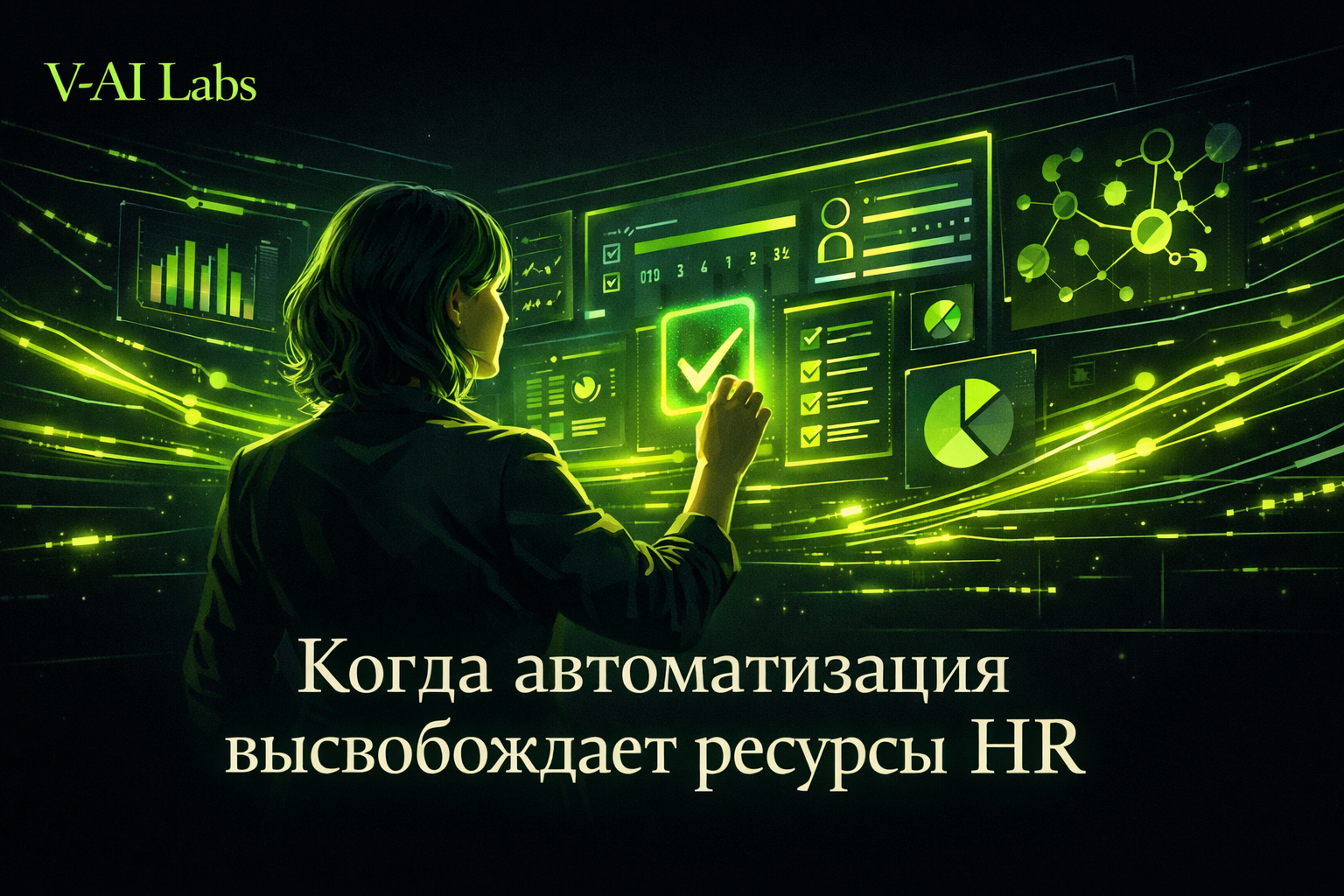 HR-специалист использует систему автоматизации для обработки откликов кандидатов