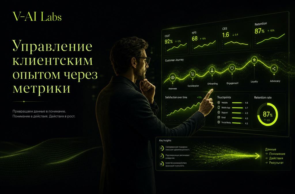 Иллюстрация к статье об управлении клиентским опытом через метрики