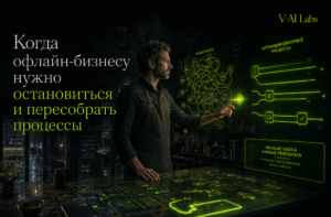 Обложка статьи о пересборке процессов в офлайн-бизнесе